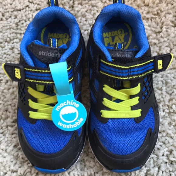 Stride Rite M2P Breccen Size 5M NWT Black/Blue - Picture 3 of 8